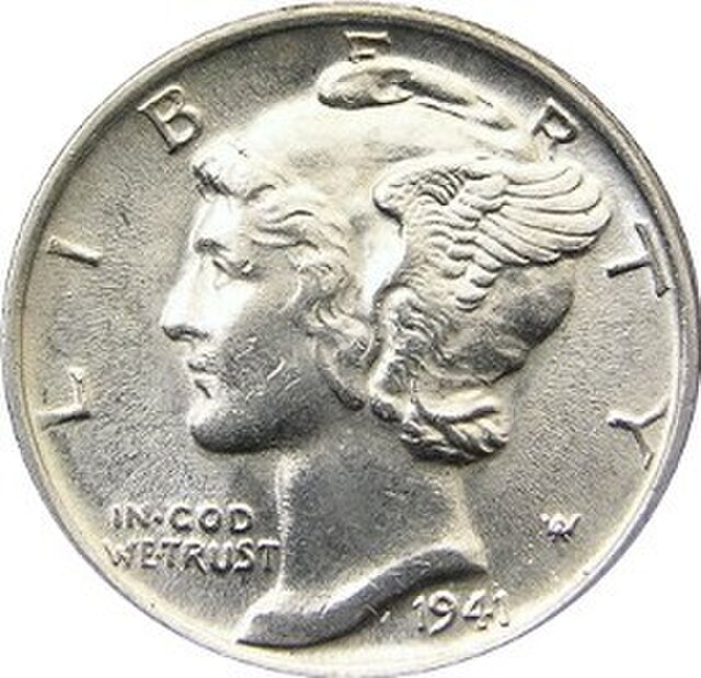 Mercury Dimes Dimes Obverse