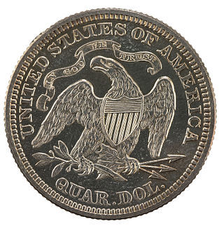 Seated Liberty Quarters Quarter Dollars Reverse
