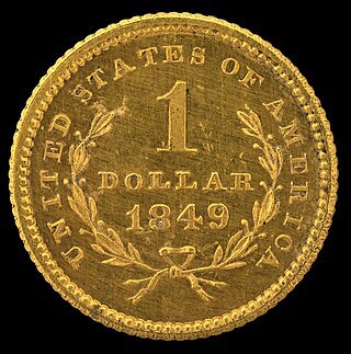 $1 Type 1, Liberty Gold Dollars Reverse